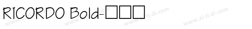 RICORDO Bold字体转换